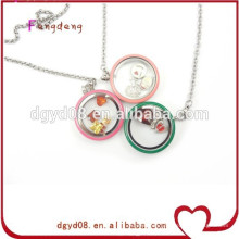 steel jewellery 12 kinds color 30mm floating pendant floating locket